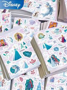 8pcs Officially Licensed Disney Frozen Waterproof PVC Stickers, Cute Anime Decals, Suitable For Skateboard, Guitar, Water Bottle, Phone Case, Laptop And Luggage, DIY Decoration - 8pcs - View 1