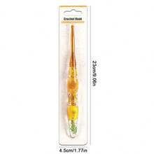 1pc Transparent Embedded Floral Resin Crochet Hook, Exquisite Bubble Shell Packaging, 2.0mm-8.0mm, Ergonomic Comfortable Handle, Suitable For Various Yarn Thicknesses, Ideal For Home DIY Sewing And Knitting Projects - Blister-coated Epoxy Crochet Hooks - View 18