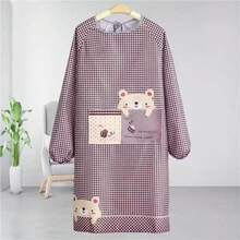 2pcs Women's Long Sleeve Apron, Suitable For Home Kitchen Use, Reversible Lightweight Apron For Summer, Fashion Work Uniform, Multi-Color Options, Suitable For Cooking, Baking, Gardening And Chef Work - One Size Fits All - View 12