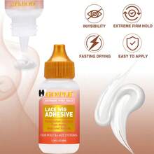 Goiple 16/17pcs Lace Tint Wig Install & Edge Perfecting Kit – Extreme Firm Hold Lace Wig Adhesive,Tint Mousse, Long-Lasting Edge Control & Wax Stick, Fast Melting Spray And Remover, Sweatproof, Curly/Wavy/Straight Hair,Wig Caps,Styling Brushe,Elastic Band - 17件深棕色+除膠劑 - 查看 6