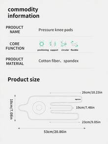GOLOVEJOY 1pc Sports Knee Support Pad, Adjustable Elastic Knee Pad With Open Patella Design For Gym, Running & Fitness Training - Black - View 8