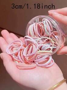 300pcs Girls Multi-Color Non-Damaging Hair Ties Hair Accessories Headwear Top Clips Back Clips Side Clips Alligator Hair Clips For Daily Use - Multicolor - View 6