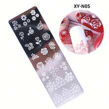 3Pcs Nail Stamp Plates Butterfly Flower Pattern Nail Stamping Templates Manicure Stencils Tools For Nail Art Decoration - Multicolor - View 3