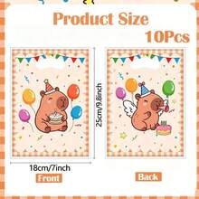 10/20/50pcs Capybara Party Favor Bags, Cute Capybara Pattern With Handles, Suitable For Capybara Theme Birthday Party, Baby Shower Party Decorations - Multicolor - View 9