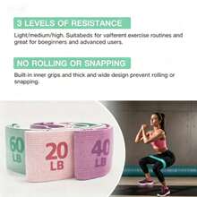 1PC Fabric Resistance Bands Set 3 Levels Booty Bands Non Slip Hip Exercise Bands For Legs Glutes Workout Fitness Home Gym Yoga For Women Men - Multicolor - View 6