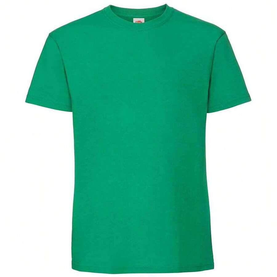 Fruit Of The Loom Mens Ringspun Premium T-Shirt - Kelly Green - View 1