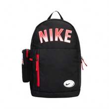 Nike Casual, Large-Capacity, Multi-Functional Zippered Fabric Backpack/Backpack, Regular Style, Unisex, Couple Style, Black And Red. - Black - View 4