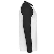 Fruit Of The Loom Mens Contrast Long-Sleeved Baseball T-Shirt - White/Black - View 3
