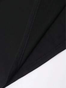Casual Short-Sleeved T-Shirt With Round Neck And Graphic Design, Perfect For Spring And Summer, Designed For Women. - 黑色 - 查看 3