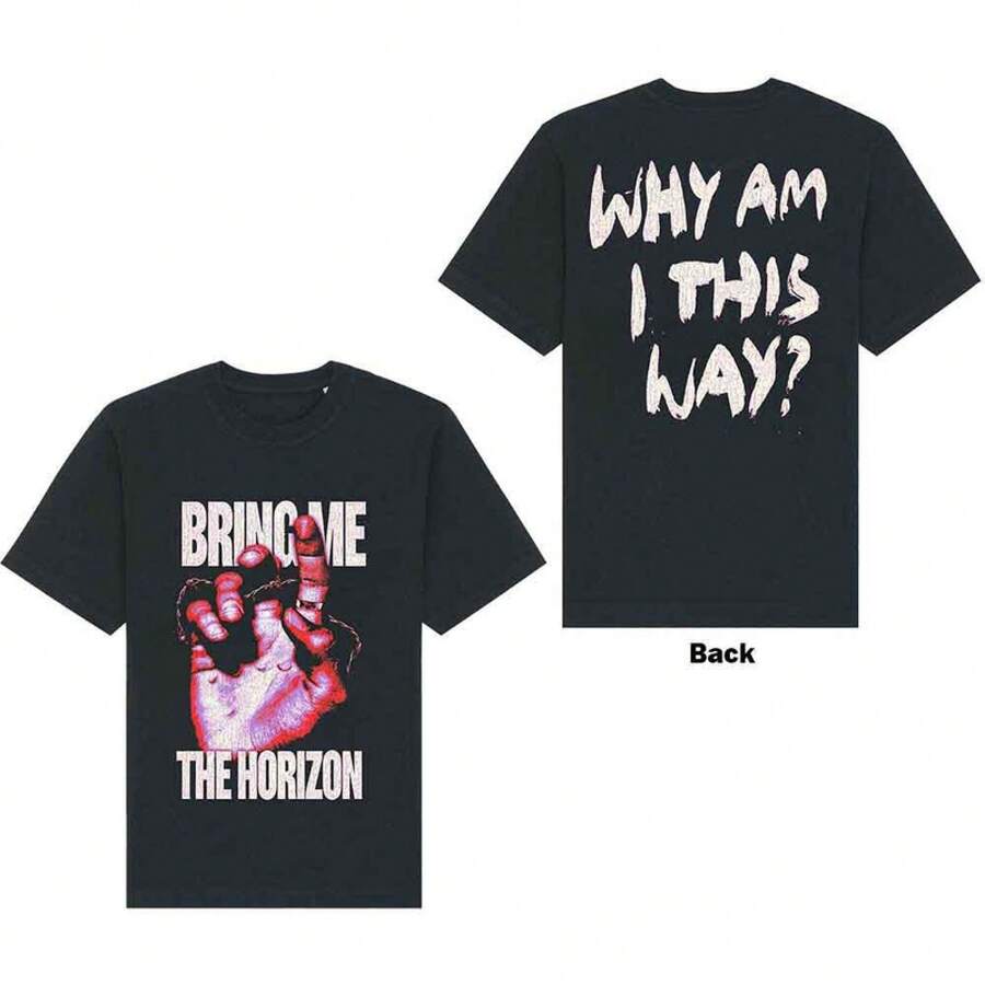 Y2K Grafik Vintage T-Shirt Bring Me The Horizon Lost T-Shirt Schwarz Neu - Schwarz - Übersicht 1