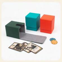 1pc Stackable Card Storage Box, Portable Square Card Storage Box, Card Game Storage Stackable Storage Box, Cosmetic Lipstick Holder - A - View 9