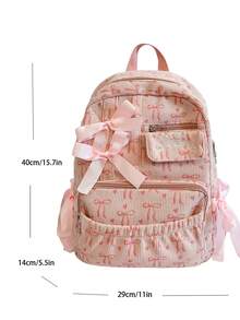 Minimalist Large Capacity Backpack - Pink - View 2