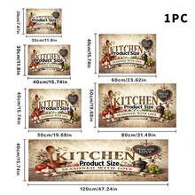1件碗盤瀝水墊、咖啡機墊、復古廚房主題瀝水墊,裝飾有廚具、蔬菜、水果、花卉圖案和英文標語,耐用且高吸水性,適用於餐桌、咖啡館及其他場景,多功能排水墊,居家禮物、桌面裝飾 - XYLSD-537 - 查看 14