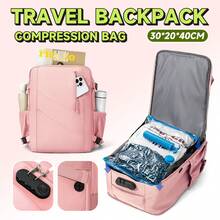 Wizz Air Ryanair 機艙背包 40x20x30cm - 14 吋筆電隔層、防盜旅行背包附密碼鎖、充電孔、鞋子收納，適合短途旅行、機艙隨身包、輕巧旅行裝備 - 彩色 - 查看 12