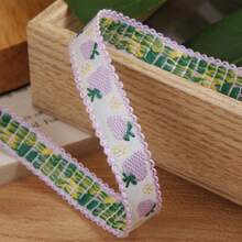 刺繡針織緞帶 DIY 蝴蝶結髮夾配件,適用於衣物、鞋子、帽子、禮物盒裝飾緞帶 - 多色 - 查看 7
