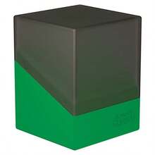 Ultimate Guard Boulder Synergy 100+ Deck Case for 100 Double-Sleeved TCG Cards Secure and Durable Storage for Trading Card Games - Negro/Verde - Ver 9
