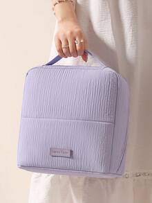 Large Capacity Vertical Cosmetic Bag With Detachable Mirror,Professional Portable Makeup Bag,Lightweight&Multifunctional Travel Toiletry Bag Storage Bag,Compartmentalized Skincare&Makeup Tool Storage Box,For Home,Dormitory,Cruise,Back To School - Multicolor - View 12