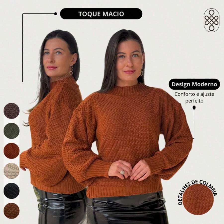 Knitted Winter Blouse With Crochet Detail - Lucky Blogger - 瓦 - 查看 1