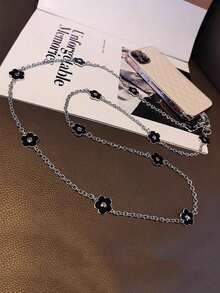 1pc Oil Drip Flower Lanyard + Spacer, Detachable - Multicolor - View 7