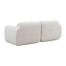 Modular Compression Sofa In Chenille Fabric, Filled With 30D High-Resilience Foam. Easy To Move And Featuring A Non-Slip Base, It Is Ideal For Living Rooms And Other Spaces. Ivory Color. - 象牙白 - 查看 10