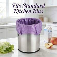 5 Rolls 100pcs Large Size Thickened Drawstring Trash Bags, High Toughness, Strong Load-Bearing, Durable And Sturdy, Suitable For Home, Kitchen, Office And Outdoor Cleaning - Multicolor - View 8