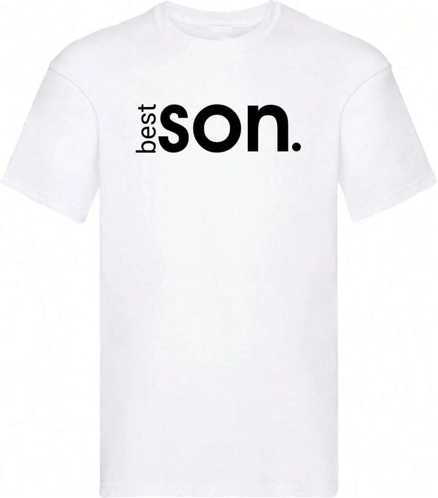 1 Casual Fashion T-Shirt For Men And Women, Best Gift For Dad, Best T-Shirt For Son, Matching T-Shirt For Dad's Birthday Gift, Family Gift - 100% Cotton PU - 酒紅色 - 查看 1