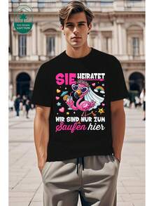 Singles-Party-T-Shirt, JGA Singles-Nacht-T-Shirt, Unisex, 180 g - Weiss - Übersicht 4