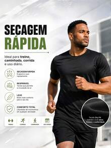 Men's Dry Fit Short Sleeve T-Shirt For Training, Gym, Running, Walking, Fitness - 彩色 - 查看 5