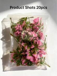 20件迷你人造玫瑰，7cm/2.8in逼真塑料花，易於照顧的四季花朵，適用於仙女花園、婚禮、房間裝飾、模型屋微縮、DIY手工藝和桌面中心裝飾，非常適合情人節、聖誕節、汽車、陽台、露台和花園 - 迷你玫瑰 - 查看 12