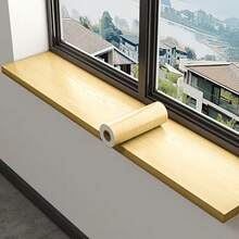 Self-Adhesive Waterproof Wood Grain Sticker, Vinyl Door Frame Edge Trim, Suitable For Wooden Doors, Glass Doors And Sliding Doors, Furniture Refurbishment Decoration, Home Improvement Natural Appearance Self-Adhesive Design, Door Hinge Protection - A - View 8