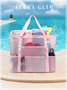 Retro Newspaper Print Women's Tote Bag Handbag Large Capacity Travel Organizer Storage Bag Waterproof Student Luggage Bag - Zipper Closure Travel Bag - 彩色 - 查看 12