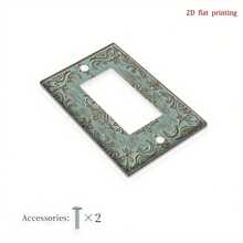 1pc 2D Flat Printed Floral Pattern Border Design Decorative Outlet Cover, Unique Light Switch Plate, Affordable And Easy To Clean, Perfect For Home And Office Decor, 2D Flat Printing Compatible With Single/Double Toggle, Outlet, Switches, Rectangular/Round, No Battery Required, Wall Decor, Wireless, Fits Standard Switches, Light Switch Cover Decoration, Wall Decor For Bathroom/Bedroom/Living Room/Kitchen, Includes Screw Accessories - one-size - View 11
