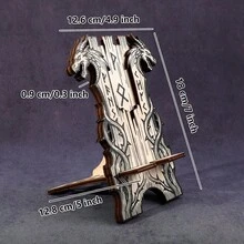 1pc Wooden Stand, Universal Double-Layer Phone Holder, Suitable For Bedroom, Office, Living Room, Home, Dorm, Men's Gift, Home Decor Gift! - Multicolor - View 9
