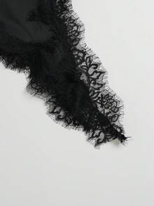 HUACAITA Solid Color Casual Asymmetric/Asymmetrical Pocket Daily Beach Spring/Summer Skirt - Black - View 7