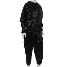 Heavy Duty Fitness Weight Loss Sweat Sauna Suit Exercise Gym Anti-Rip Black 4XL - A - View 5
