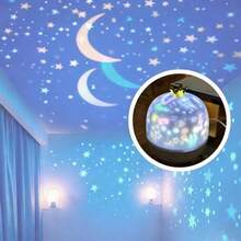 Crown Galaxy Starry Sky Projector Night Light, 360° Rotating LED Lamp With 15 Slides, USB Plug-In Powered Bedroom Decor Light, Ideal Birthday Gift For Kids - 1PC - View 7