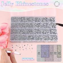 Handmade Craft Resin Rhinestones, Silver 2-6mm Non-Hotfix Flat Back Gemstones, DIY Handmade, Clothing, Tumbler, Mug, Shoes, Fabric Decoration Art Shiny Crystals - Set - View 2