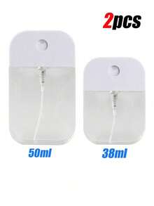 2pcs/Set Press Spray Bottle Set (50/35ml), Cosmetic Alcohol Ultra-Fine Mist Facial Moisturizing Small Spray Bottle, Transparent Reusable, Suitable For Travel Cosmetics, Hand Sanitizer, Alcohol, Travel Essentials, Perfume Bottle, Travel Bottle Set, Hand Sanitizer Spray (2/1pcs) - Multicolor - View 7