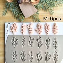 1/6pcs Leaf And Flower Series Print Mold Set, Polymer Clay Printing Tool Set, DIY Jewelry Pendant Handmade Clay Art Tools, DIY Soft Ceramic Earring Molds, Suitable For Unique Pendants, Ideal Choice For Handmade Jewelry Making - Apricot - View 18