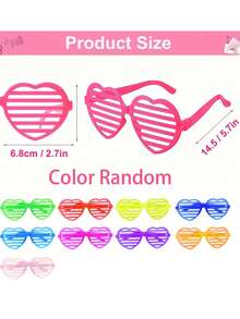 16 Pairs Neon Retro Fashion Glasses, Vintage Party Decorations, Photography Props, No Power Required, Vibrant Colors, Suitable For Theme Events And Costume Accessories, Party Supplies, Costume Glasses, Fun Glasses Design, Cute Design, Lightweight Frame, Decorative Glasses, Event Planning - A - View 10