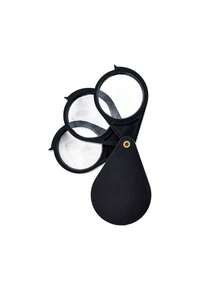 1pc/2pcs Handheld Portable 15X Magnifying Glass, 30mm Optical Lens, 3 Lenses With Triple Opening High-Definition High Magnification Folding, Mini High Magnification Reading Small Characters, Reading Tool For Reading, Optical Glass+ABS - A - View 5