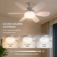 Ceiling Fans With Remote Control, Light Replacement For Ceiling Fan/Bulb For A Cozy Atmosphere Such As Bedroom, Kitchen, Living Room - White - View 3