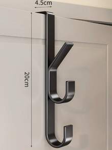 1pc Multi-Functional Straight Carbon Steel Door Hook, Can Be Used As Coat Rack Or Towel Rack, Suitable For Bathroom Door, Space-Saving, No Drilling Required, Suitable For Bedroom, Bathroom, Garage, Laundry Room, Shed, Kitchen, Hotel, Etc. - Multicolor - View 12