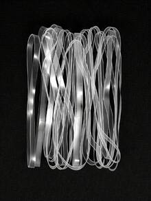 50/100pcs Extra Large TPU Rubber Bands, Thick Multi-Purpose Elastic Binding Rings, Long, Suitable For Office, Outdoor, Trash Bag Bundling, Notebooks, File Packaging, Moving - Transparent - View 7