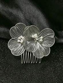 1pc Gold Butterfly Bridal Party Holiday Adult Hair Comb, Handmade Hair Accessory Suitable For Weddings - Gold - View 6