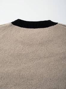 ANDREILEE Cartoon Street Style Men's Sweater Fashion Street Style Daily Commute Home Versatile Crew Neck Long Sleeve Loose Knit Pullover - Black - View 10