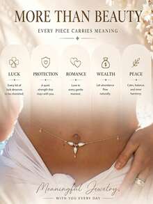 1pc Geometric Pearl Waist Chain For Women, Minimalist Chain, Suitable For Beach Exclusive Style Accessory, Sexy Body Chain, Exquisite Surprise Gift - Gold - View 2
