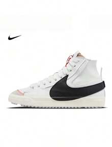 Nike Men's Blazer '77 Jumbo Mid-Top Non-Slip And Wear-Resistant Sneakers - White and Black - View 2