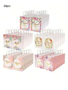 10pcs/Pack Party Gift Candy Cookie Baking Packaging Paper Bags, Hand-Held Paper Bags, Theme Party, Birthday Gift Packaging, Suitable For Various Holidays - View 9