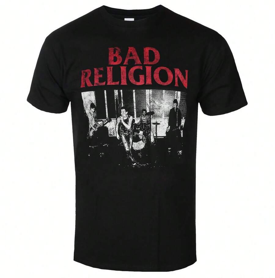 PLASTIC HEAD - Camiseta de hombre - BAD RELIGION - LIVE 1980, regalos para el Día del Padre - Negro - Ver 1